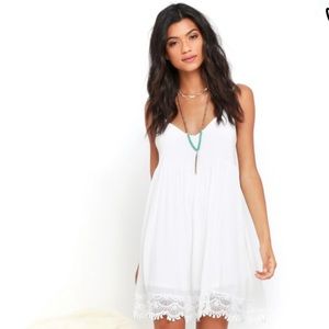 RHIANNON IVORY LACE BABYDOLL DRESS